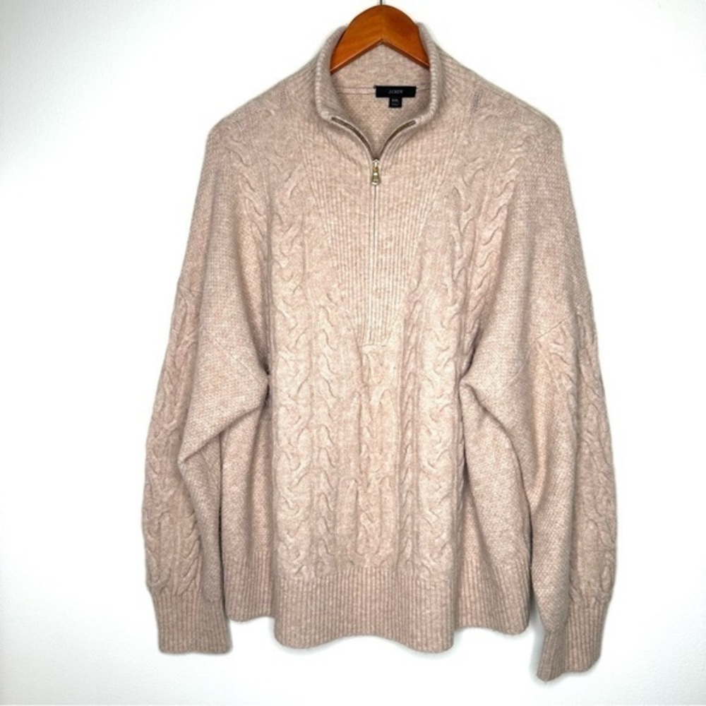 J.Crew Merino Wool Alpaca Blend Cream Knit Women’s Sweater Size XXL